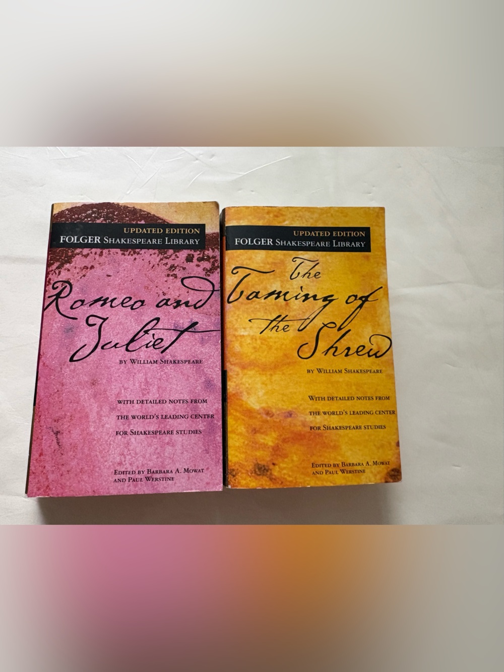Shakespeare Romeo and juliet and taming of the shrew